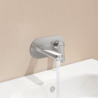 Vitra Root Basin Mixer Tap Wall Mounted - Chrome | Product Image