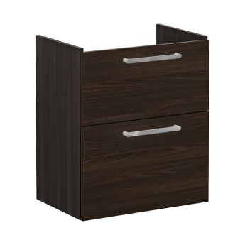 Vitra Root Flat Compact Wall Hung 2-Drawer Vanity Unit with Basin 600mm Wide | Product Image