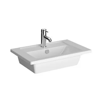 Vitra Root Flat Compact Wall Hung 2-Drawer Vanity Unit with Basin 600mm Wide | Product Image