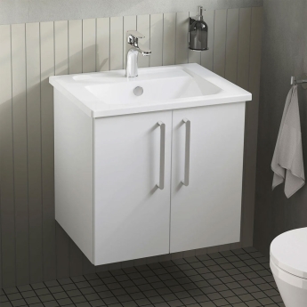 Vitra Root Flat Wall Hung 2-Door Vanity Unit with Basin 600mm Wide | Product Image