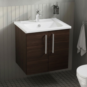 Vitra Root Flat Wall Hung 2-Door Vanity Unit with Basin 600mm Wide | Product Image