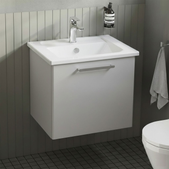 Vitra Root Flat Wall Hung 1-Drawer Vanity Unit with Basin 600mm Wide | Product Image