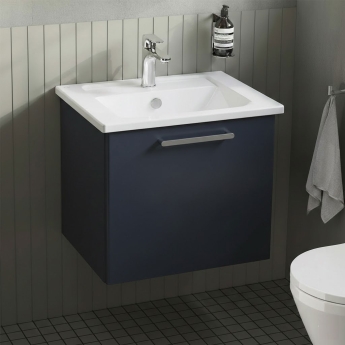 Vitra Root Flat Wall Hung 1-Drawer Vanity Unit with Basin 600mm Wide | Product Image