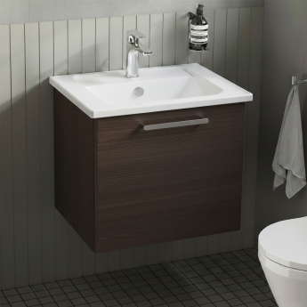 Vitra Root Flat Wall Hung 1-Drawer Vanity Unit with Basin 600mm Wide | Product Image