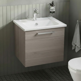 Vitra Root Flat Wall Hung 1-Drawer Vanity Unit with Basin 600mm Wide | Product Image