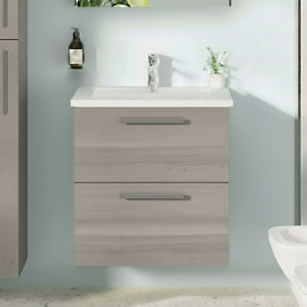 Vitra Root Flat Wall Hung 2-Drawer Vanity Unit with Basin 600mm Wide | Product Image