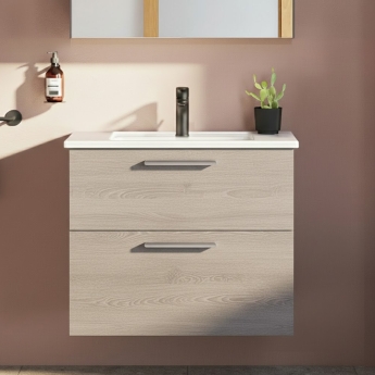 Vitra Root Flat Wall Hung 2-Drawer Vanity Unit with Basin 800mm Wide | Product Image