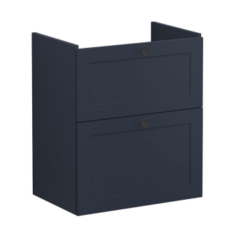 Vitra Root Classic Compact Wall Hung 2-Drawer Vanity Unit with Basin 600mm Wide | Product Image
