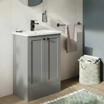 Vitra Root Classic Floor Standing 2-Door Vanity Unit with Basin 600mm Wide | Product Image