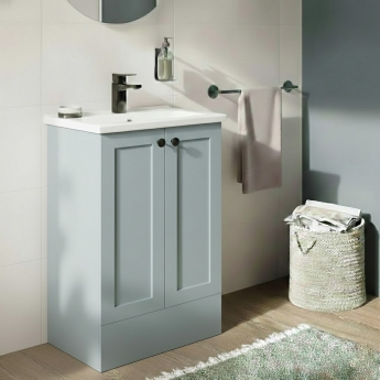 Vitra Root Classic Floor Standing 2-Door Vanity Unit with Basin 600mm Wide | Product Image