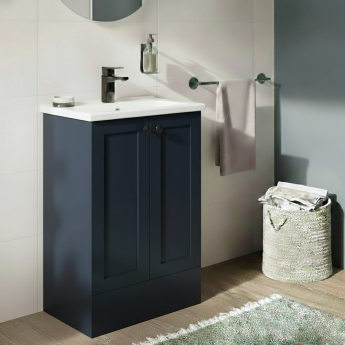 Vitra Root Classic Floor Standing 2-Door Vanity Unit with Basin 600mm Wide | Product Image