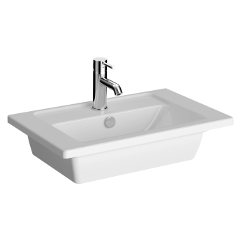Vitra Root Flat Compact Wall Hung 2-Door Vanity Unit with Basin 600mm Wide | Product Image