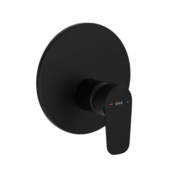 Vitra Round Thermostatic Concealed Shower Valve Single Outlet - Matte Black