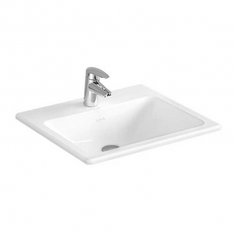 Vitra S20 Compact Countertop Inset Basin Front Overflow 450mm Wide - 1 Tap Hole