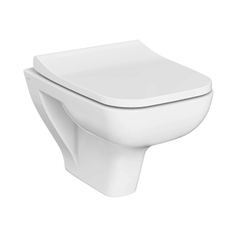 VitrA S20 Square Compact Smoothflush Rimless Wall Hung Toilet (inc Soft Close Seat) | Product Image