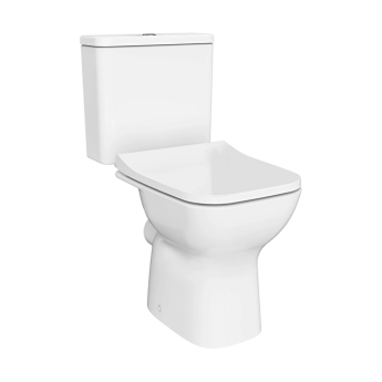 VitrA S20 Square Smoothflush Rimless Open Back Close Coupled Toilet (inc Soft Close Seat) | Product Image