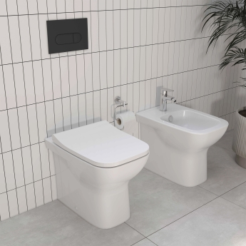 VitrA S20 Square Smoothflush Rimless Back to Wall Toilet (inc Soft Close Seat) | Product Image
