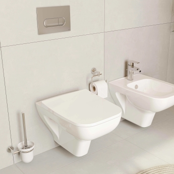 VitrA S20 Square Smoothflush Rimless Wall Hung Toilet (inc Soft Close Seat) | Product Image
