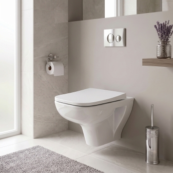 VitrA S20 Square Smoothflush Rimless Wall Hung Toilet (inc Soft Close Seat) | Product Image