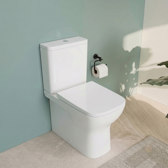 Vitra S20 Square Smoothflush Close Coupled Toilet Closed Back Push Button Cistern - Super Slim Soft Close Seat | Product Image