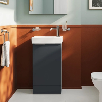 Vitra S20 Square RH Floor Standing Vanity Unit and Basin 450mm Wide | Product Image