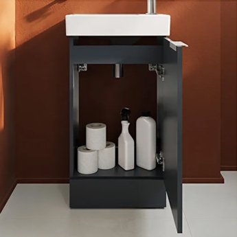 Vitra S20 Square RH Floor Standing Vanity Unit and Basin 450mm Wide - Cordoba | Product Image