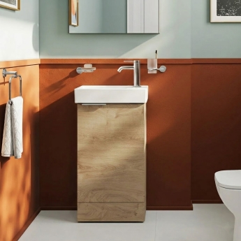 Vitra S20 Square RH Floor Standing Vanity Unit and Basin 450mm Wide | Product Image