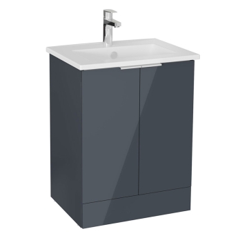 Vitra S20 Square Floor Standing 2-Door Vanity Unit and Basin 600mm Wide | Product Image