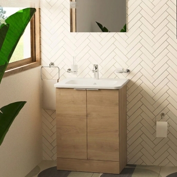 Vitra S20 Square Floor Standing 2-Door Vanity Unit and Basin 600mm Wide | Product Image