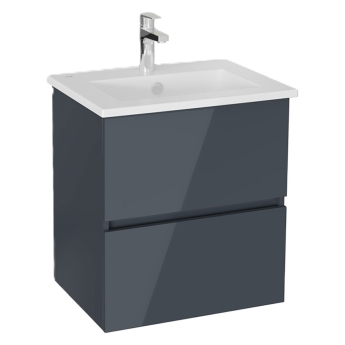 Vitra S20 Square Wall Hung 2-Drawer Vanity Unit and Basin 600mm Wide | Product Image