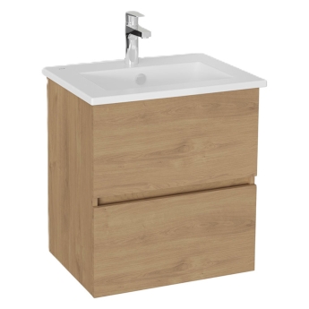 Vitra S20 Square Wall Hung 2-Drawer Vanity Unit and Basin 600mm Wide | Product Image
