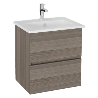 Vitra S20 Square Wall Hung 2-Drawer Vanity Unit and Basin 600mm Wide | Product Image