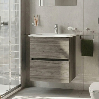 Vitra S20 Square Wall Hung 2-Drawer Vanity Unit and Basin 600mm Wide | Product Image