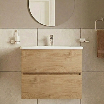 Vitra S20 Square Wall Hung 2-Drawer Vanity Unit and Basin 800mm Wide | Product Image