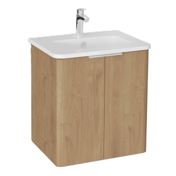 Vitra S20 Round Wall Hung 2-Door Vanity Unit and Basin 600mm Wide | Product Image
