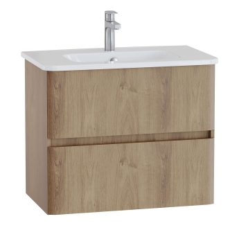 Vitra S20 Round Wall Hung 2-Drawer Vanity Unit and Basin 800mm Wide | Product Image