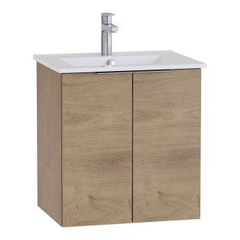 Vitra S20 Square Wall Hung 2-Door Vanity Unit and Basin 600mm Wide | Product Image