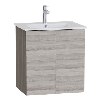 Vitra S20 Square Wall Hung 2-Door Vanity Unit and Basin 600mm Wide | Product Image