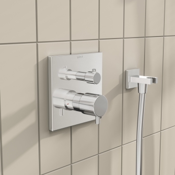 Vitra Square Thermostatic Concealed Shower Valve 1 Outlet - Chrome