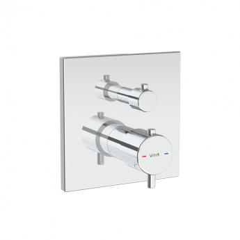 Vitra Square Thermostatic Concealed Shower Valve 1 Outlet - Chrome