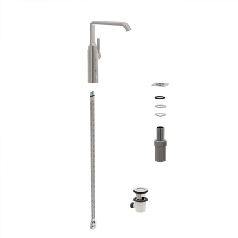 Vitra Suit Single Lever Side Action Tall Basin Mixer Tap - Chrome | Product Image