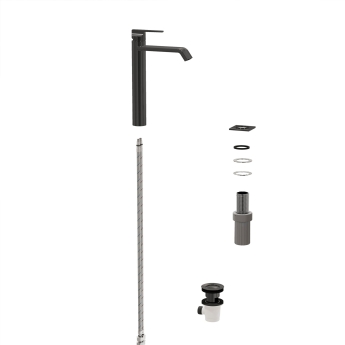 Vitra Suit Tall Basin Mixer Tap Lever Handle - Glossy Black | Product Image