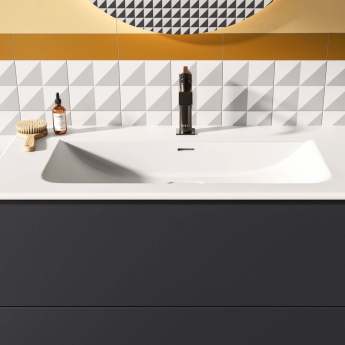 Vitra Suit Basin Mixer Tap Lever Handle - Glossy Black | Product Image