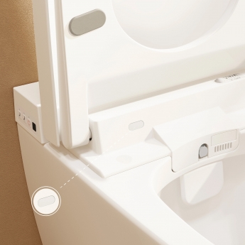 VitrA V-Care Comfort Rimless Wall Hung Smart Toilet (inc Remote Control) | Product Image