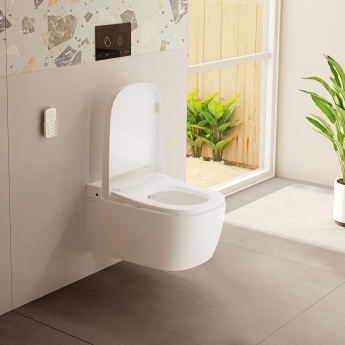 VitrA V-Care Comfort Rimless Wall Hung Smart Toilet (inc Remote Control) | Product Image