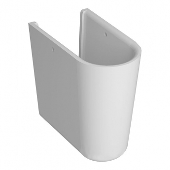Vitra Zentrum Basin with Semi Pedestal 550mm Wide - 1 Tap Hole