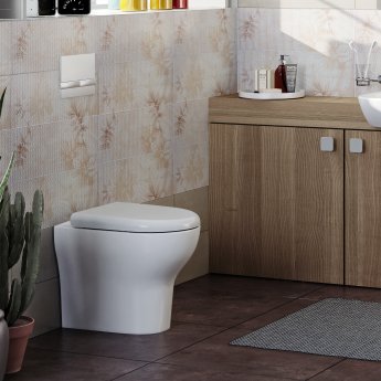 Vitra Zentrum Back to Wall Toilet - Quick Release Soft Close Seat