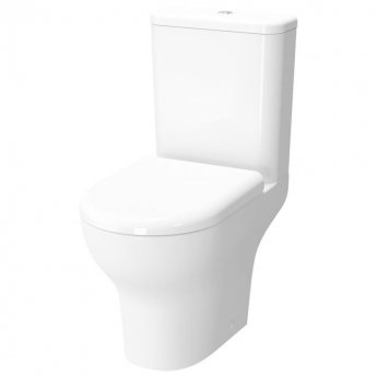 Vitra Zentrum Rimless Close Coupled OB Toilet With Push Button Cistern - Quick Release Soft Close Seat