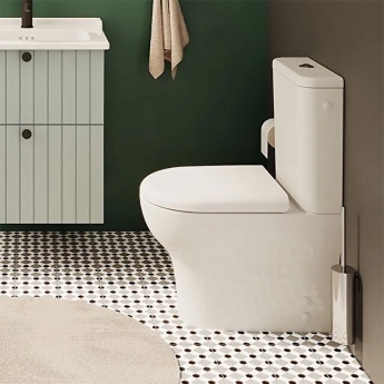 Vitra Zentrum Smoothflush Close Coupled Toilet with Push Button Cistern - Standard Seat | Product Image
