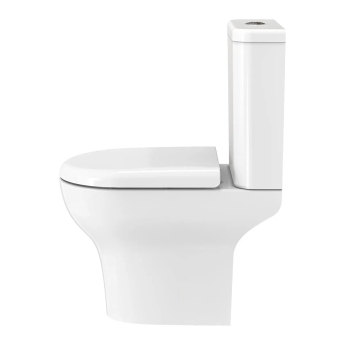 VitrA Zentrum Smoothflush Rimless Close Coupled Toilet (inc Seat) | Product Image